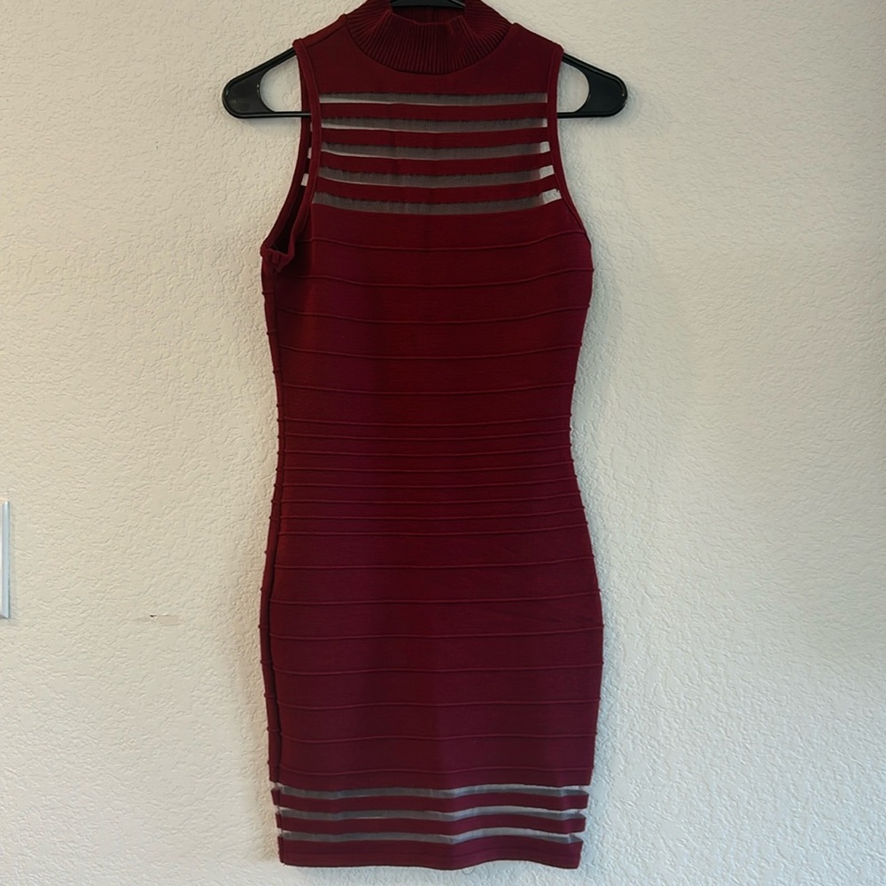 Burgundy Bodycon Dress